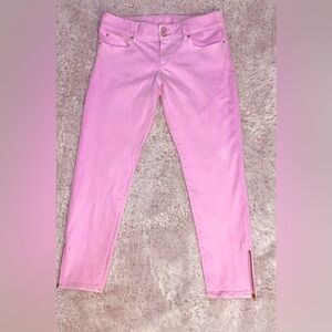 Lilly Pulitzer Worth Skinny Mini Ankle Zip Pink/Lavender Jeans